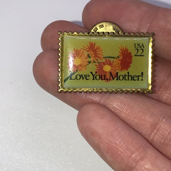 Vintage Postage Stamp Pin - Picture 3 of 3